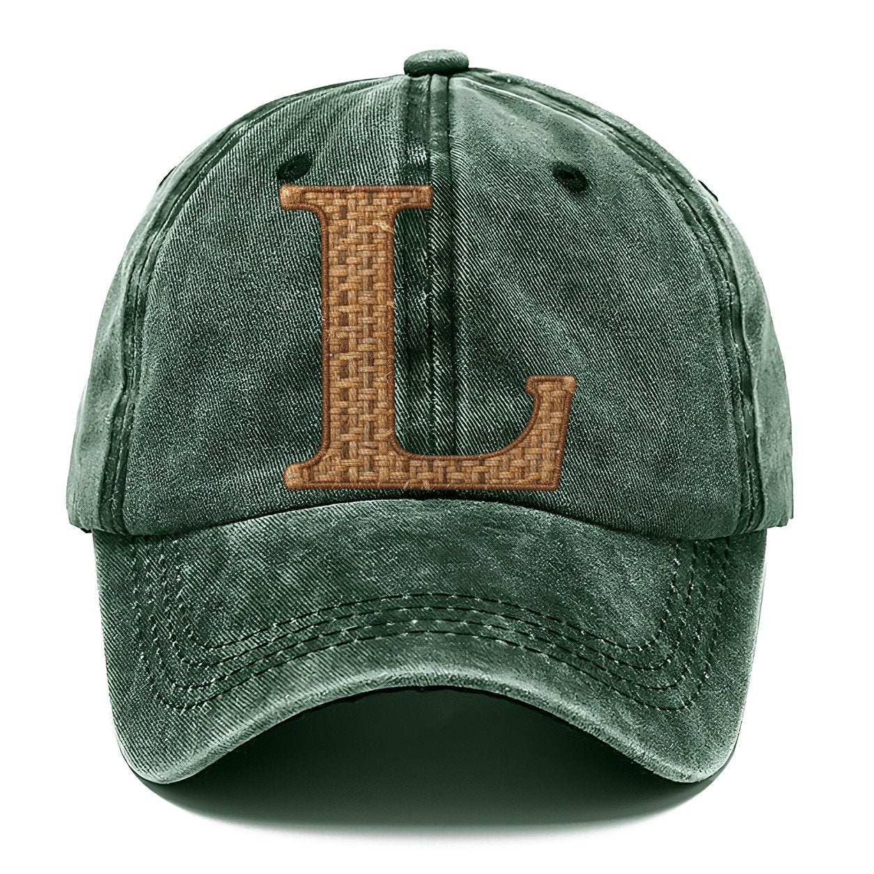 Woven Tweed L Monogram Classic Cap – Forest Mist