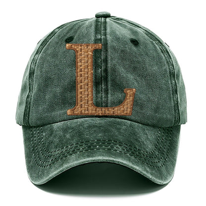 Woven Tweed L Monogram Classic Cap – Forest Mist