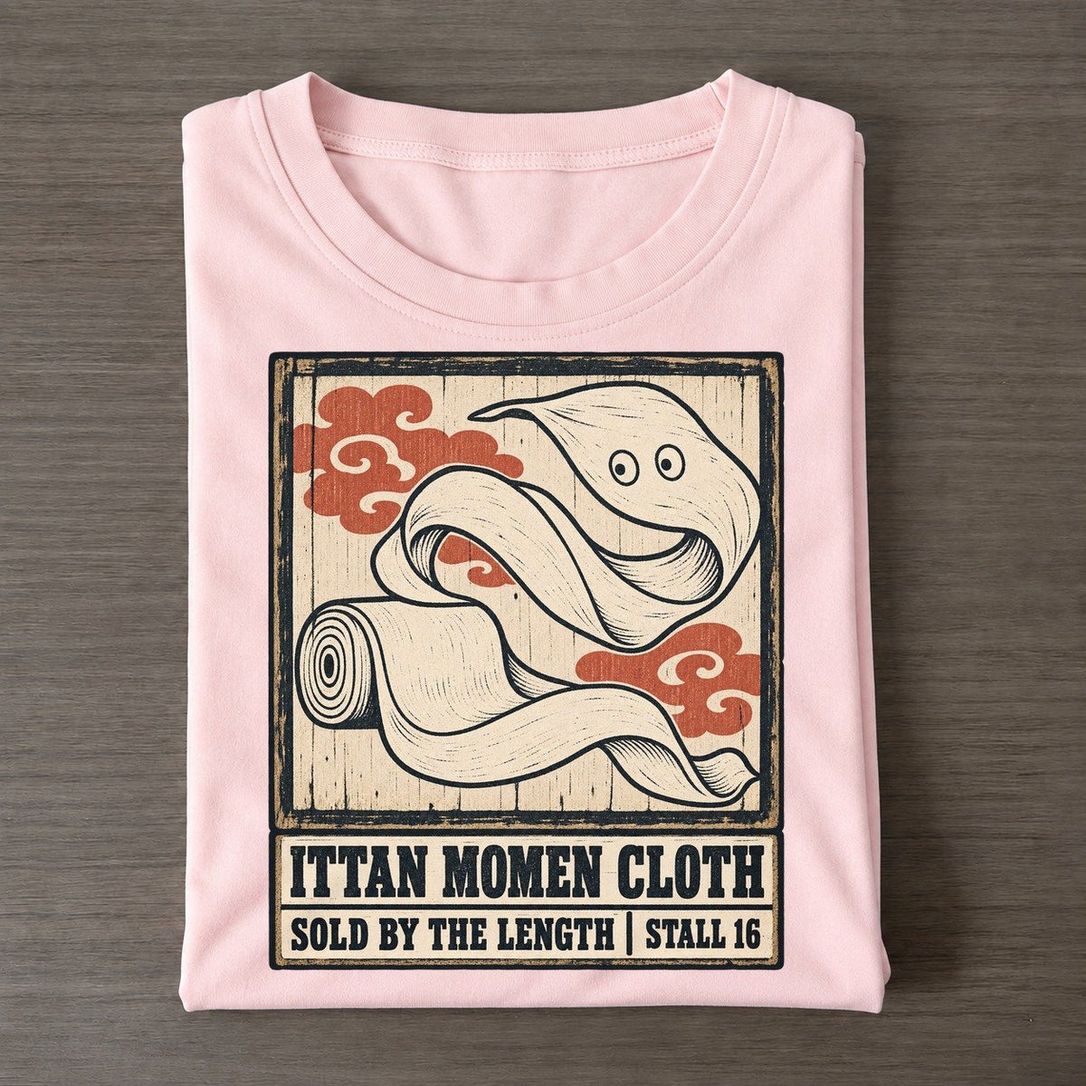 Ittan Momen Cloth Yokai Night Market Classic T-shirt – Pink