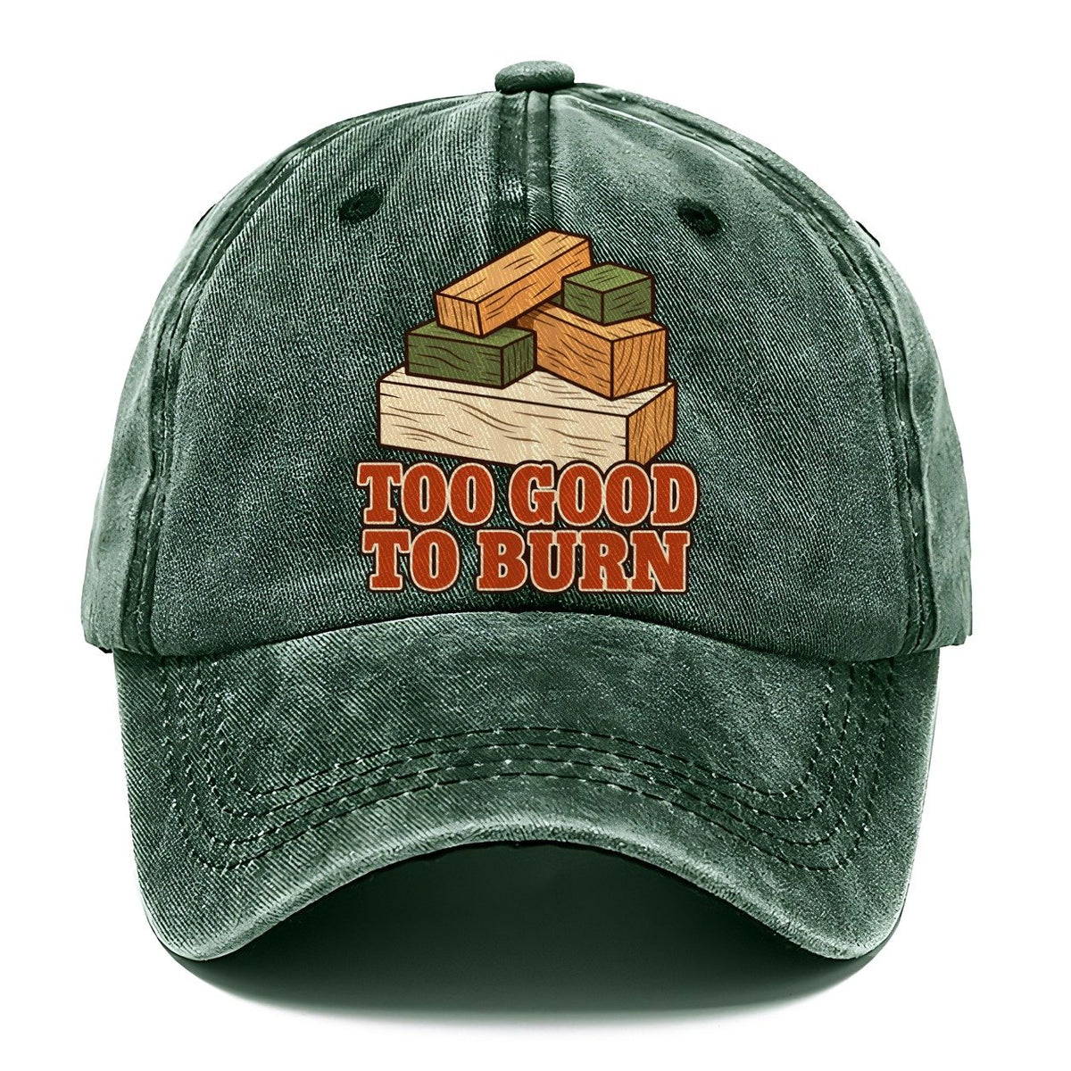 Too Good To Burn Woodworking Classic Cap – Forest Mist