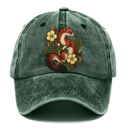 British Stoat And Primrose Uk Culture Heritage Classic Cap – Forest Mist
