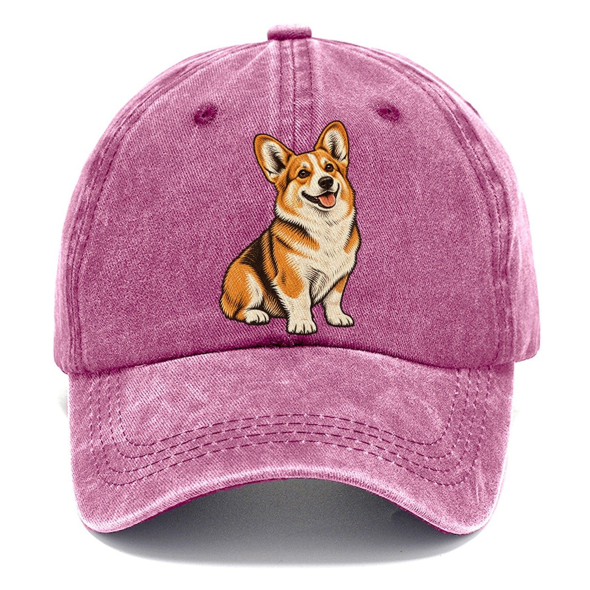 Happy Corgi Classic Cap – Dusty Rose