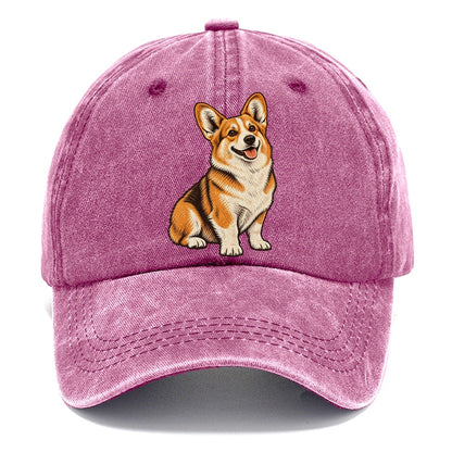 Happy Corgi Classic Cap – Dusty Rose