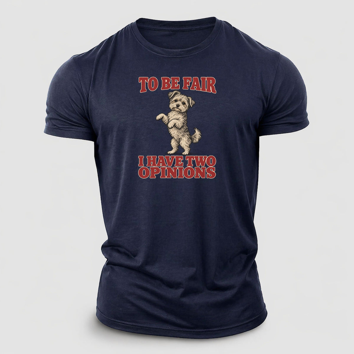 Yorkipoo Dog Declarations Cotton T-Shirt – Navy