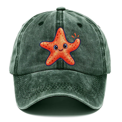 Starfish Front Cheer Sea Sprite Classic Cap – Forest Mist