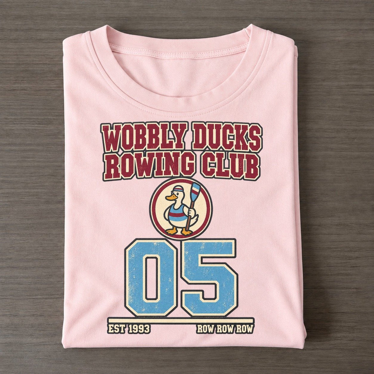 Duck Rowing Sunday Nobodies Classic T-shirt – Pink