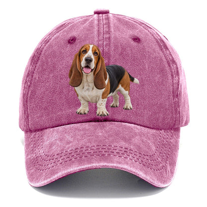 Basset Hound Standing Top Breeds Classic Cap – Dusty Rose