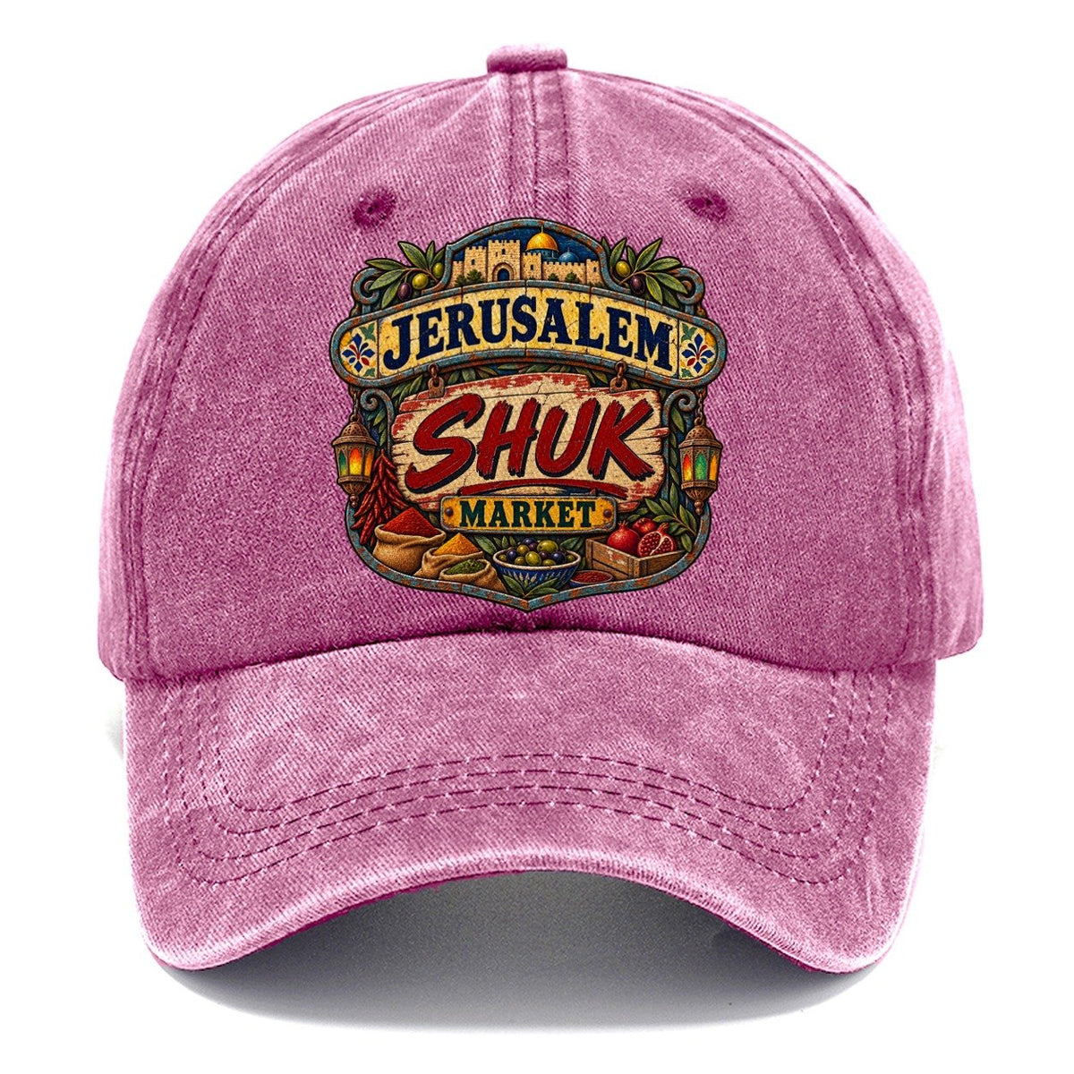 Shuk Market Sign Jerusalem Classic Cap – Dusty Rose