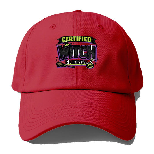 Certified Witch Energy Baseball Cap – Red