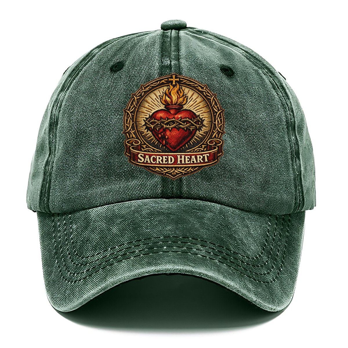 Sacred Heart Classic Cap – Forest Mist