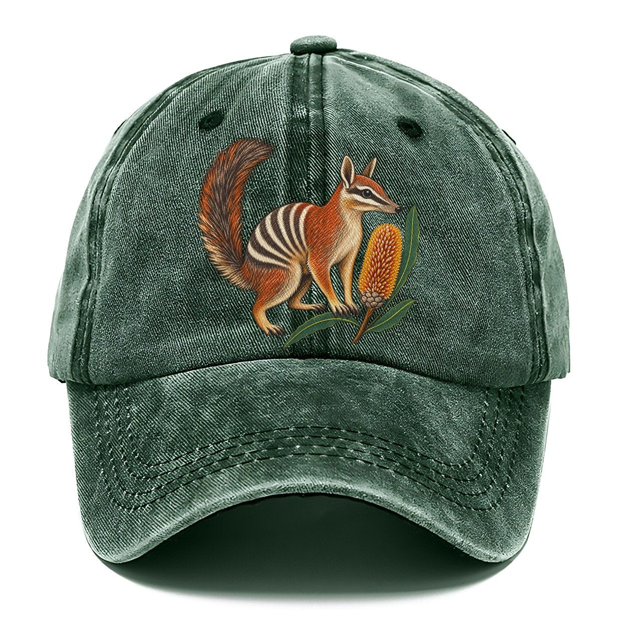 Numbat And Banksia Cones Australia Cultural Icons Classic Cap – Forest Mist