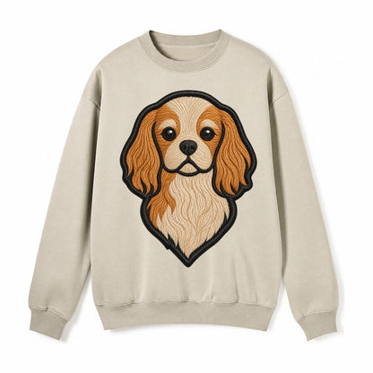 Cavalier King Charles Spaniel Modern G Fleece Sweatshirt – Light Khaki