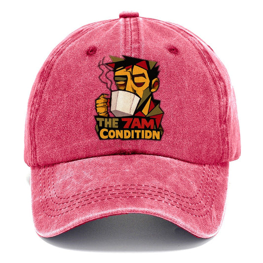 Tired Face Coffee Portrait Classic Cap – Pomegranate Blush