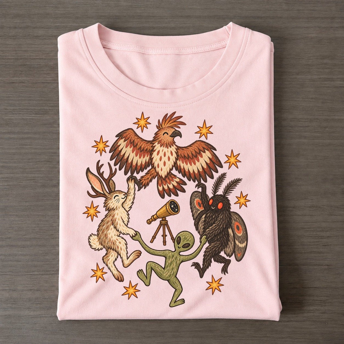 Stargazers Cryptid Hoedown Classic T-shirt – Pink