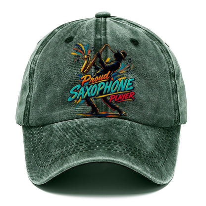 Proud Saxophone Player Music Instruments Classic Cap – Forest Mist