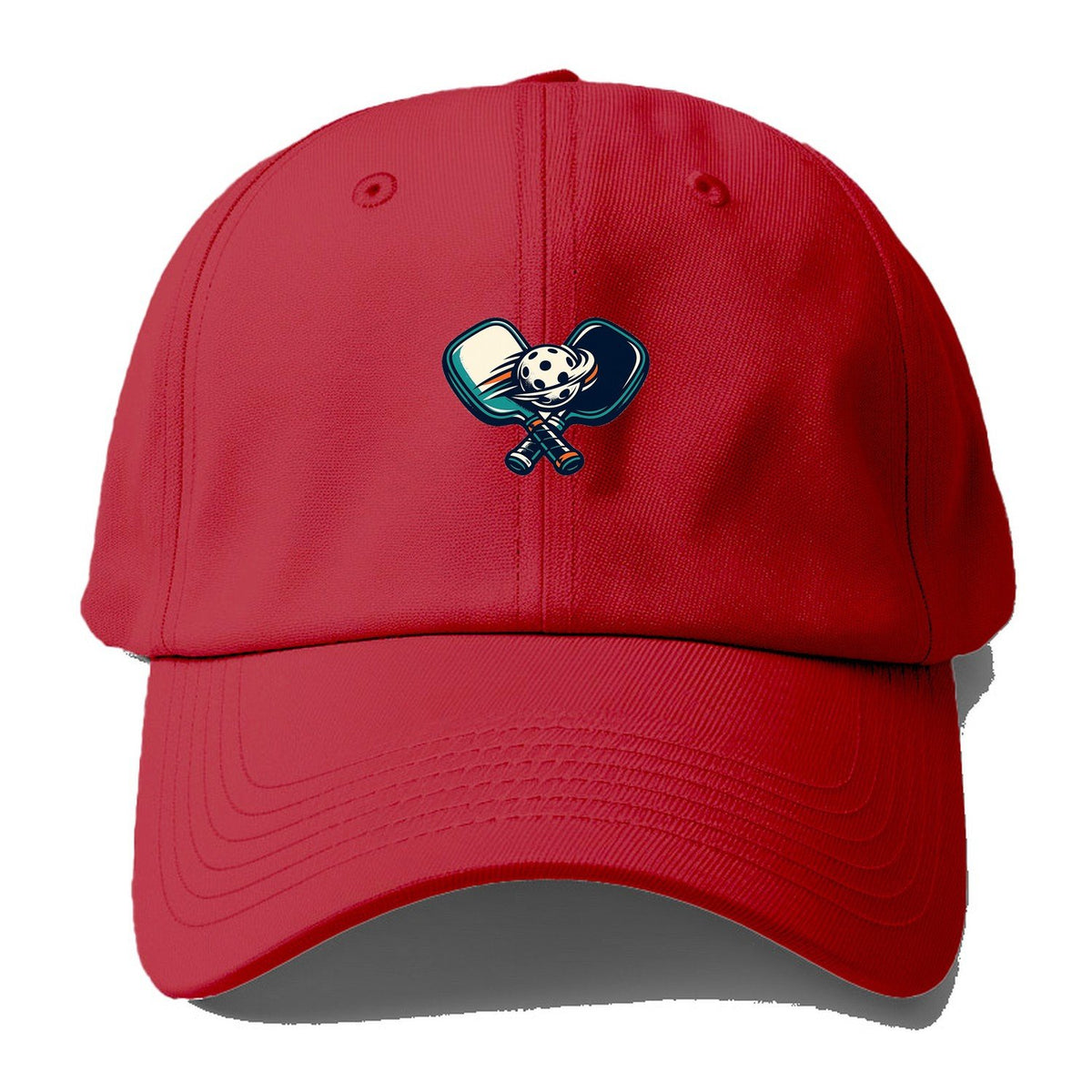 Crossed Pickleball Paddles Baseball Cap – Red