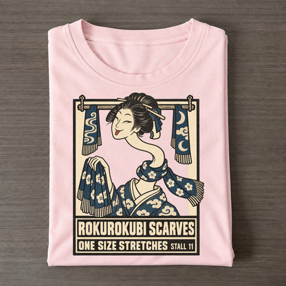 Rokurokubi Scarves Yokai Night Market Classic T-shirt – Pink