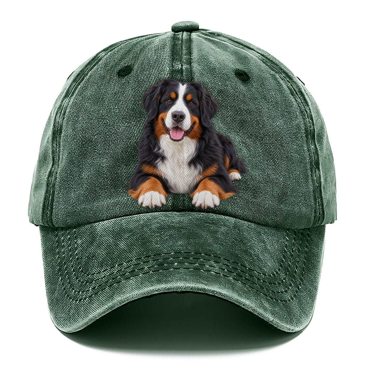 Bernese Mountain Dog Lying Down Top Breeds Classic Cap – Forest Mist