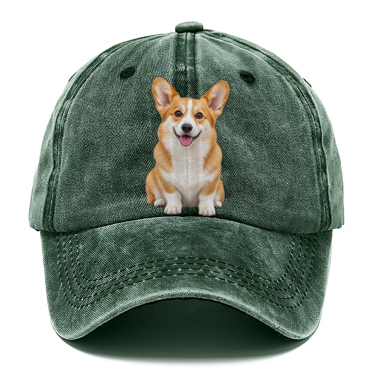 Pembroke Welsh Corgi Sitting Top Breeds Classic Cap – Forest Mist