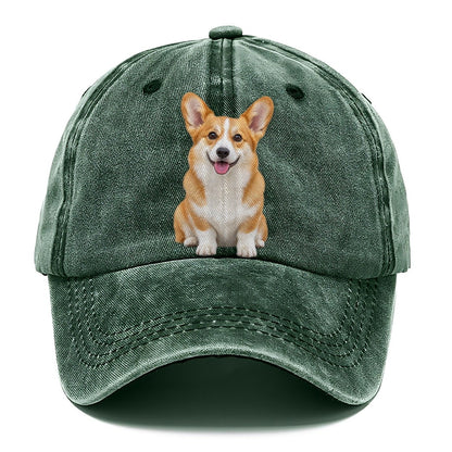 Pembroke Welsh Corgi Sitting Top Breeds Classic Cap – Forest Mist