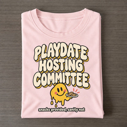 Playdate Hosts Running On Fumes Club Classic T-shirt – Pink