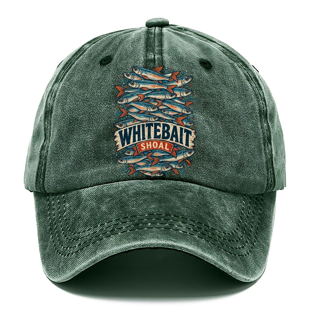 Whitebait Shoal Stack Fishing Club Classic Cap – Forest Mist