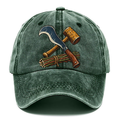 Hedgelayer Billhook Mallet And Hazel Rods Uk Culture Heritage Classic Cap – Forest Mist
