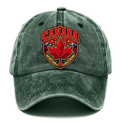 Canada Retro Badge Country Logos Classic Cap – Forest Mist