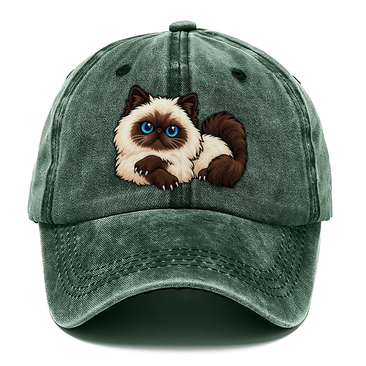 Himalayan Lounging Peeking Cats Classic Cap – Forest Mist
