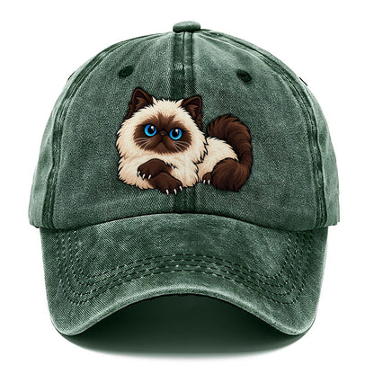 Himalayan Lounging Peeking Cats Classic Cap – Forest Mist