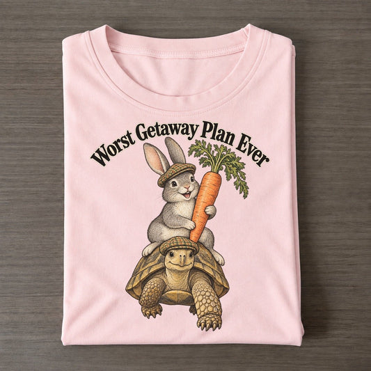 Worst Getaway Plan Ever Kerfuffle Club Classic T-shirt – Pink