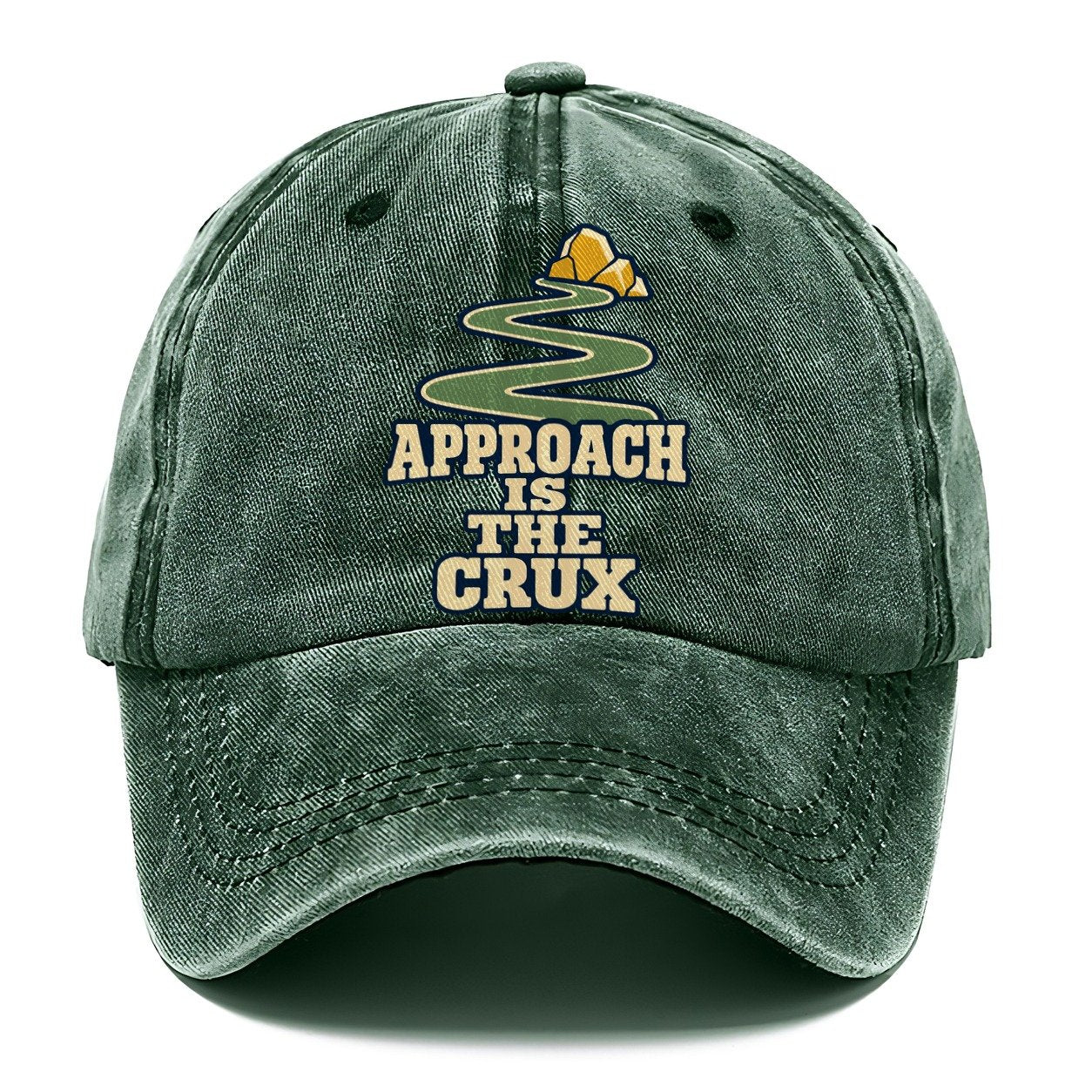 Approach Is The Crux Rock Climbing Classic Cap – Forest Mist