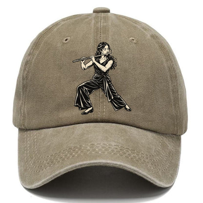 Flutist Floating Melody Global Music Ink Figures Classic Cap – Warm Sand