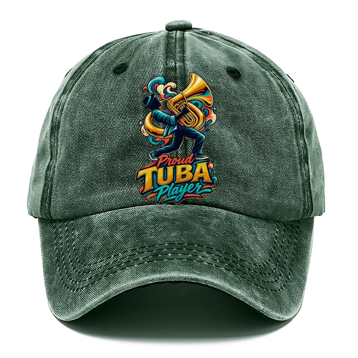 Proud Tuba Player Music Instruments Classic Cap – Forest Mist