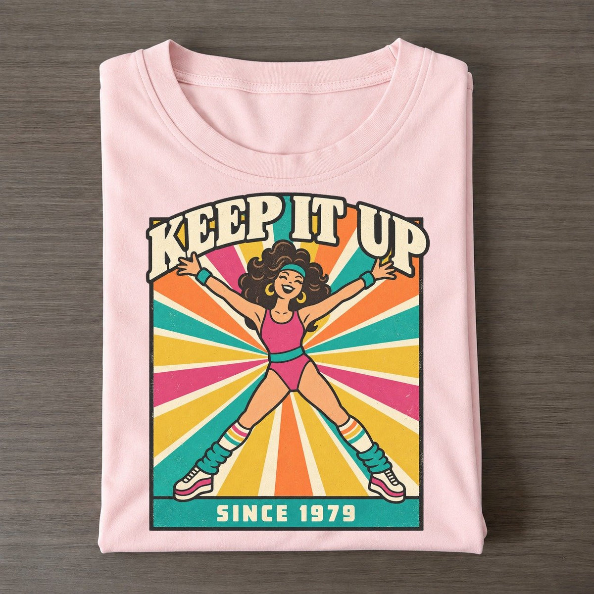 Aerobics Lady Boogie Bodies Classic T-shirt – Pink