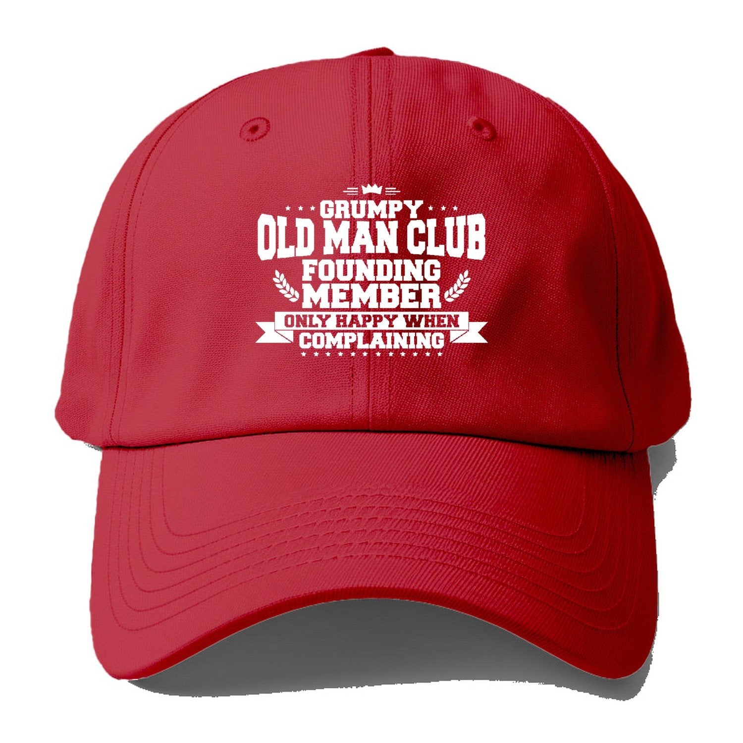 Grumpy Old Man Club Baseball Cap – Red