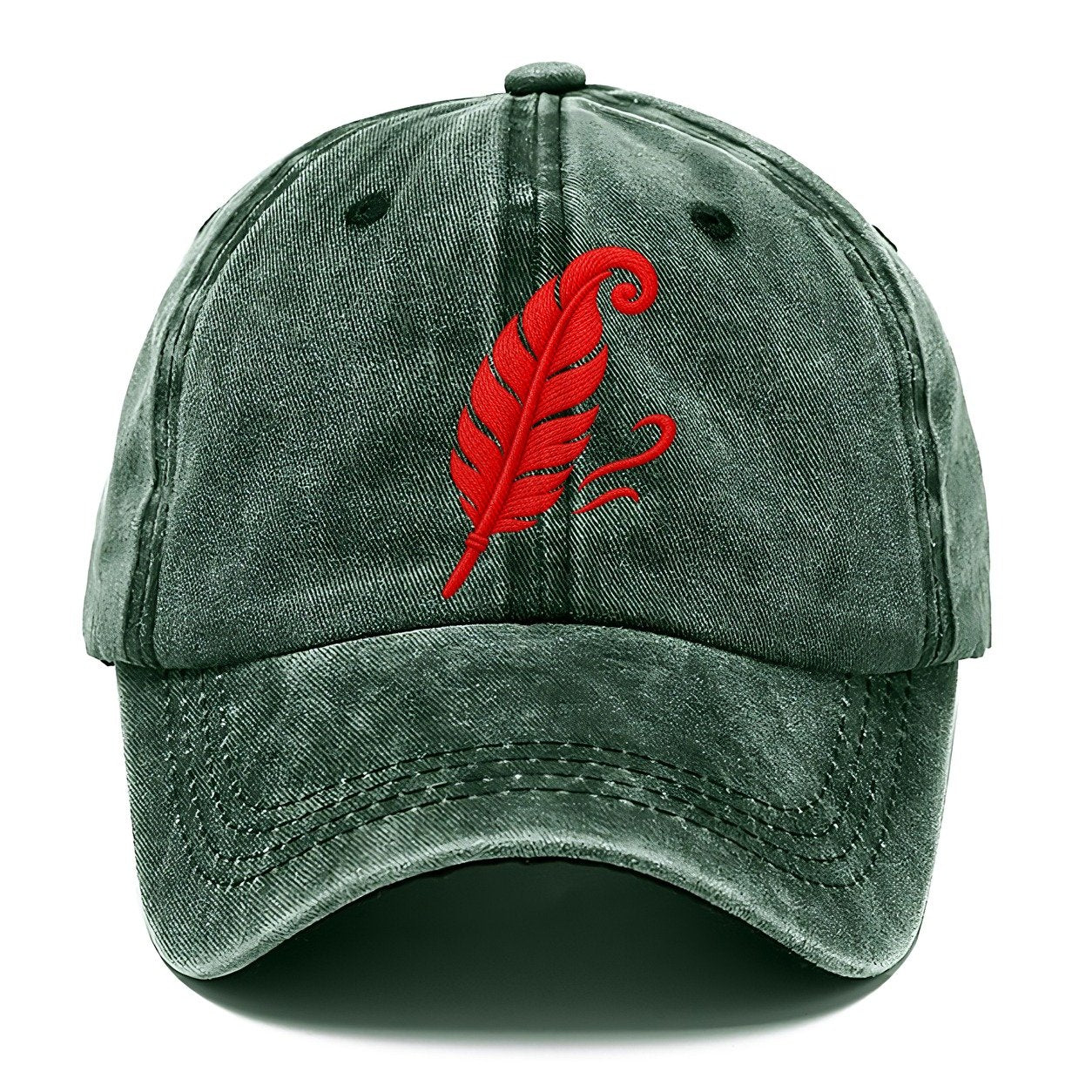 Feather Wind Curl Micro Motion Mark Classic Cap – Forest Mist