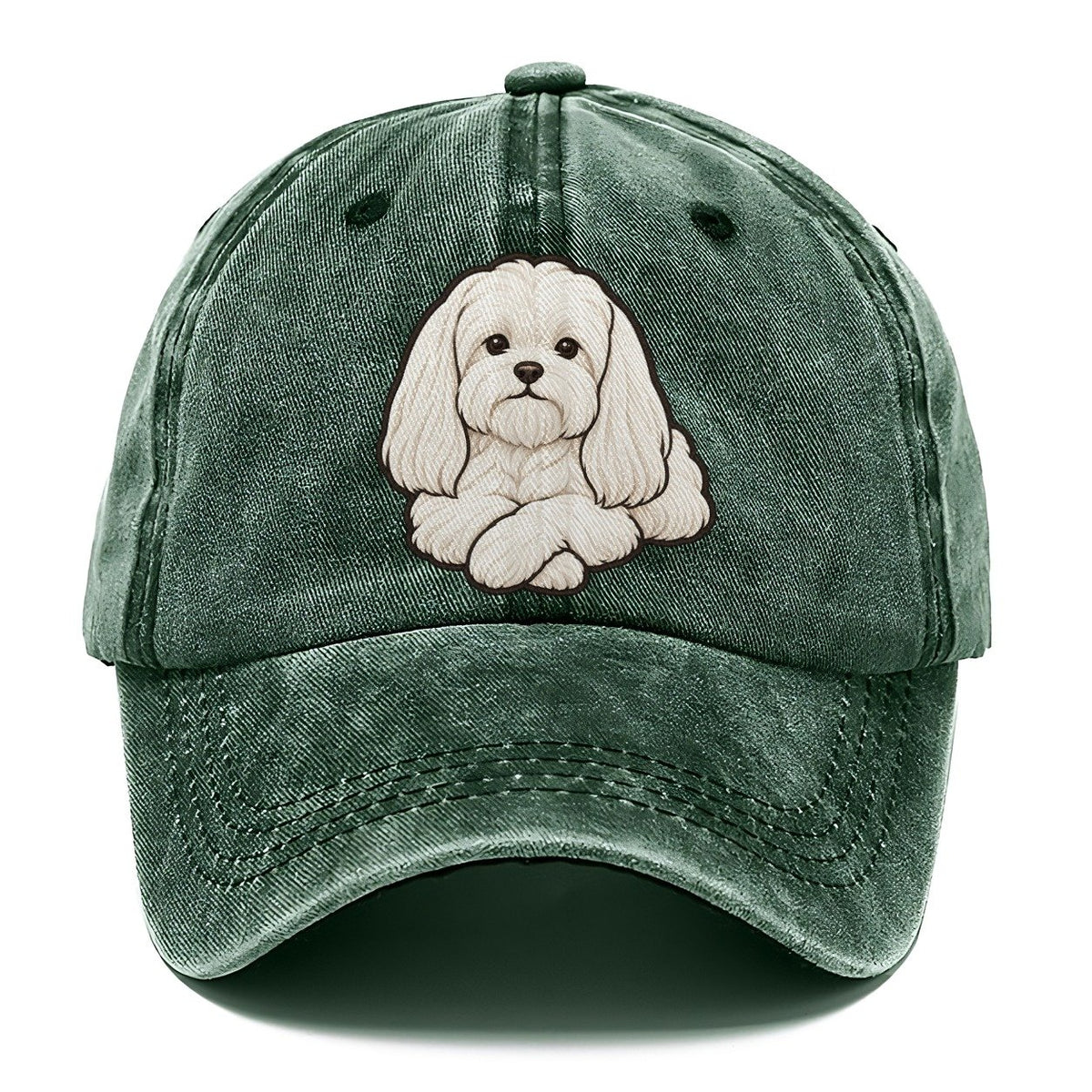 Maltese Chin On Paws Fan Favorites Classic Cap – Forest Mist