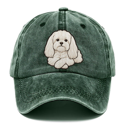 Maltese Chin On Paws Fan Favorites Classic Cap – Forest Mist