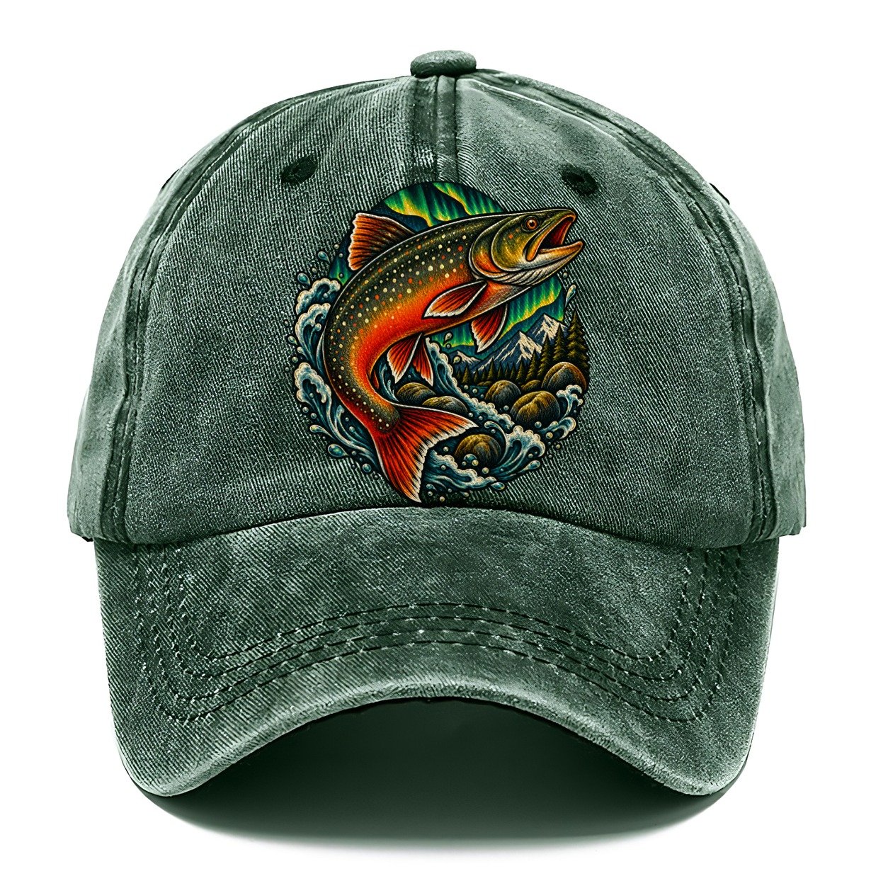 Arctic Char Glow Fishing Club Classic Cap – Forest Mist