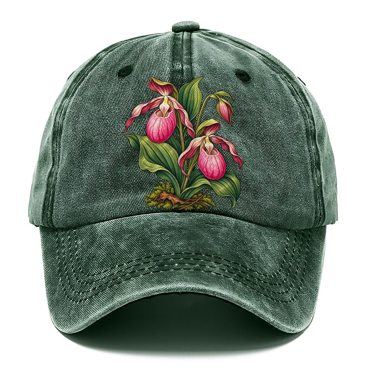 Prince Edward Island Lady S Slipper Canada Cultural Icons Classic Cap – Forest Mist