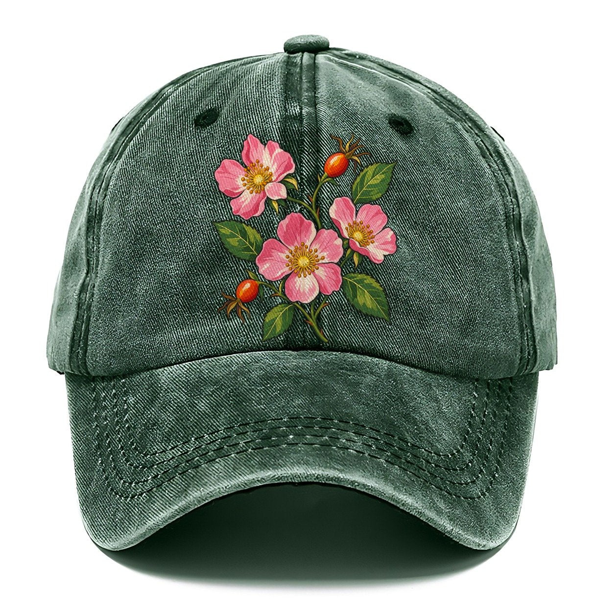 Alberta Wild Rose Canada Cultural Icons Classic Cap – Forest Mist