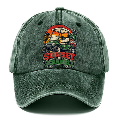 Sunset Scramble Golf Life Classic Cap – Forest Mist