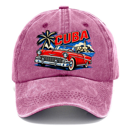 Cuba Pop Art Badge Classic Cap – Dusty Rose