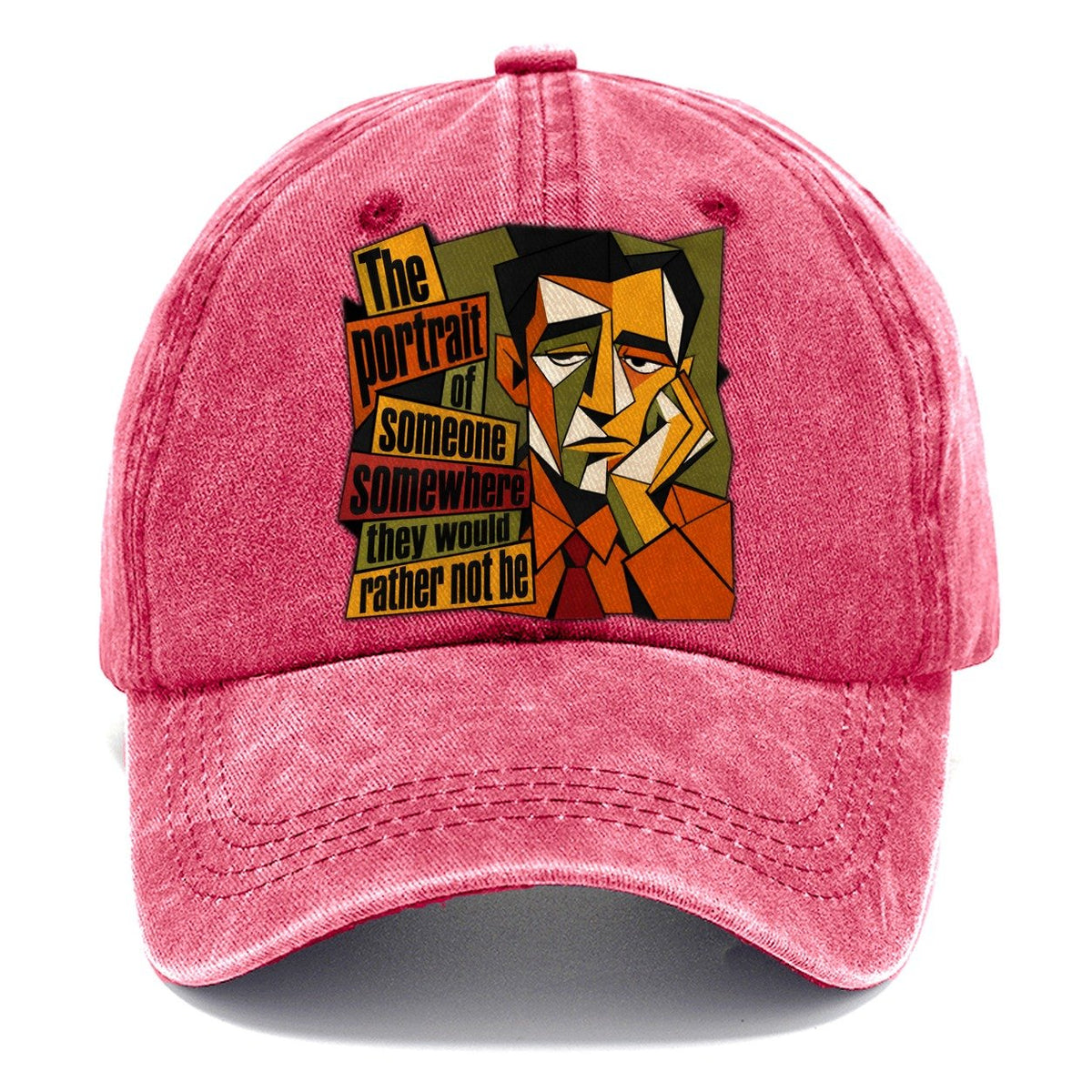 Bored Office Man Portrait Classic Cap – Pomegranate Blush