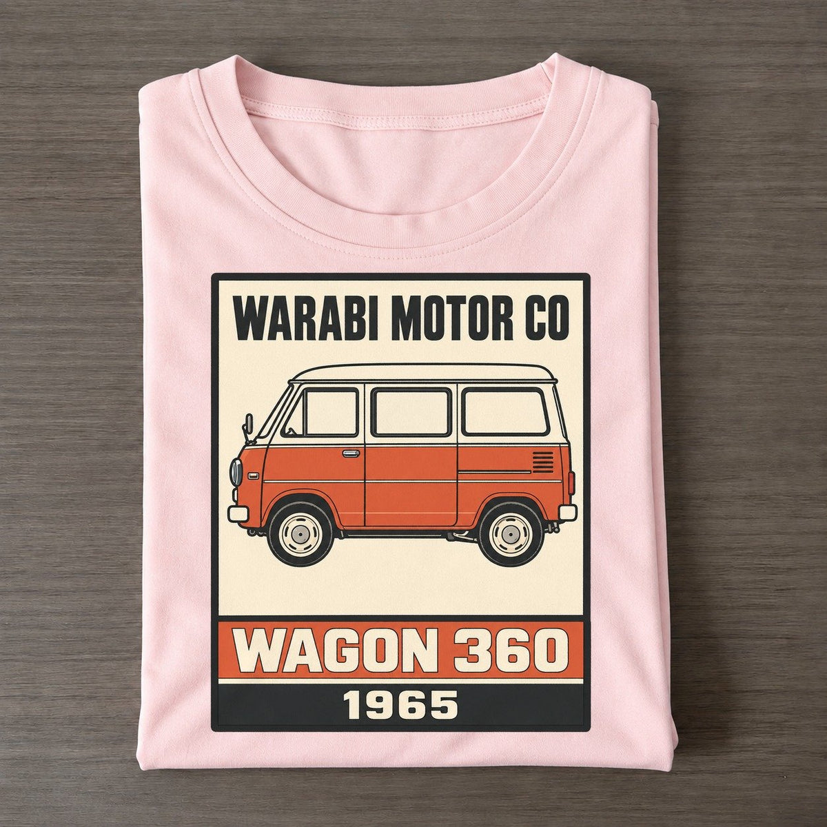 Warabi Wagon Showa Speed Plates Classic T-shirt – Pink