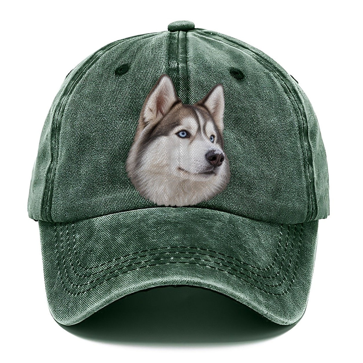 Husky Frosted Whiskers Character Club Classic Cap – Forest Mist