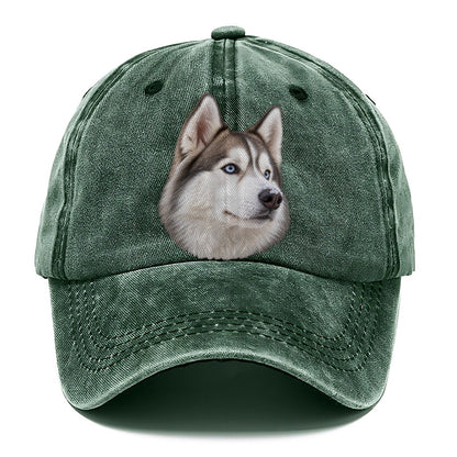 Husky Frosted Whiskers Character Club Classic Cap – Forest Mist
