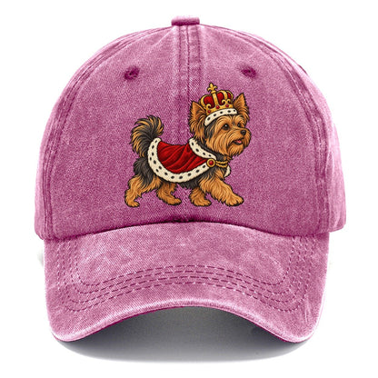 One Yorkshire Terrier In Halloween Costume Little King Costume With A Felt Crown And Short Red Velvet Robe Halloween Dog Parade Classic Cap – Dusty Rose