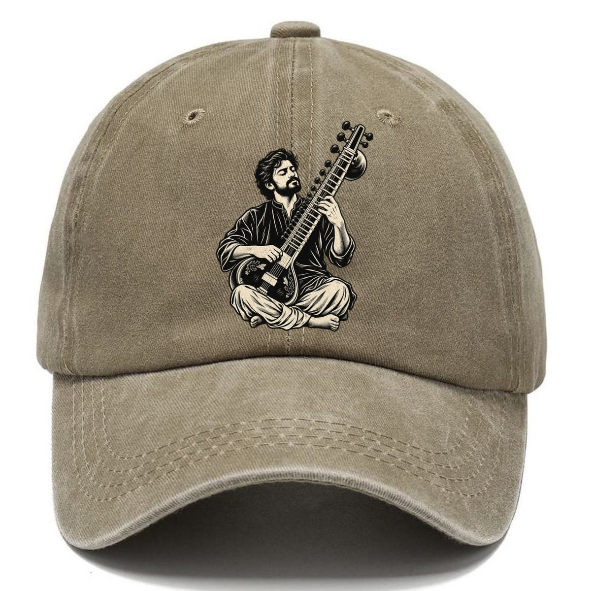 Sitar Fretting Glide Global Music Ink Figures Classic Cap – Warm Sand